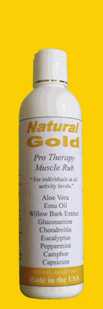 Natural Gold Pro Therapy Muscle Rub  -  8 Oz with Flip Top